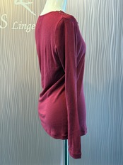 SANDORINE モダールウール 長袖 ブラック、ワイン 3サイズ madiva