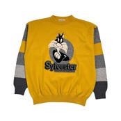 PIASPORTS ピアスポーツ ワーナー コラボ シルベスター ニット セーター 4/イエロー系 メンズ ゴルフ