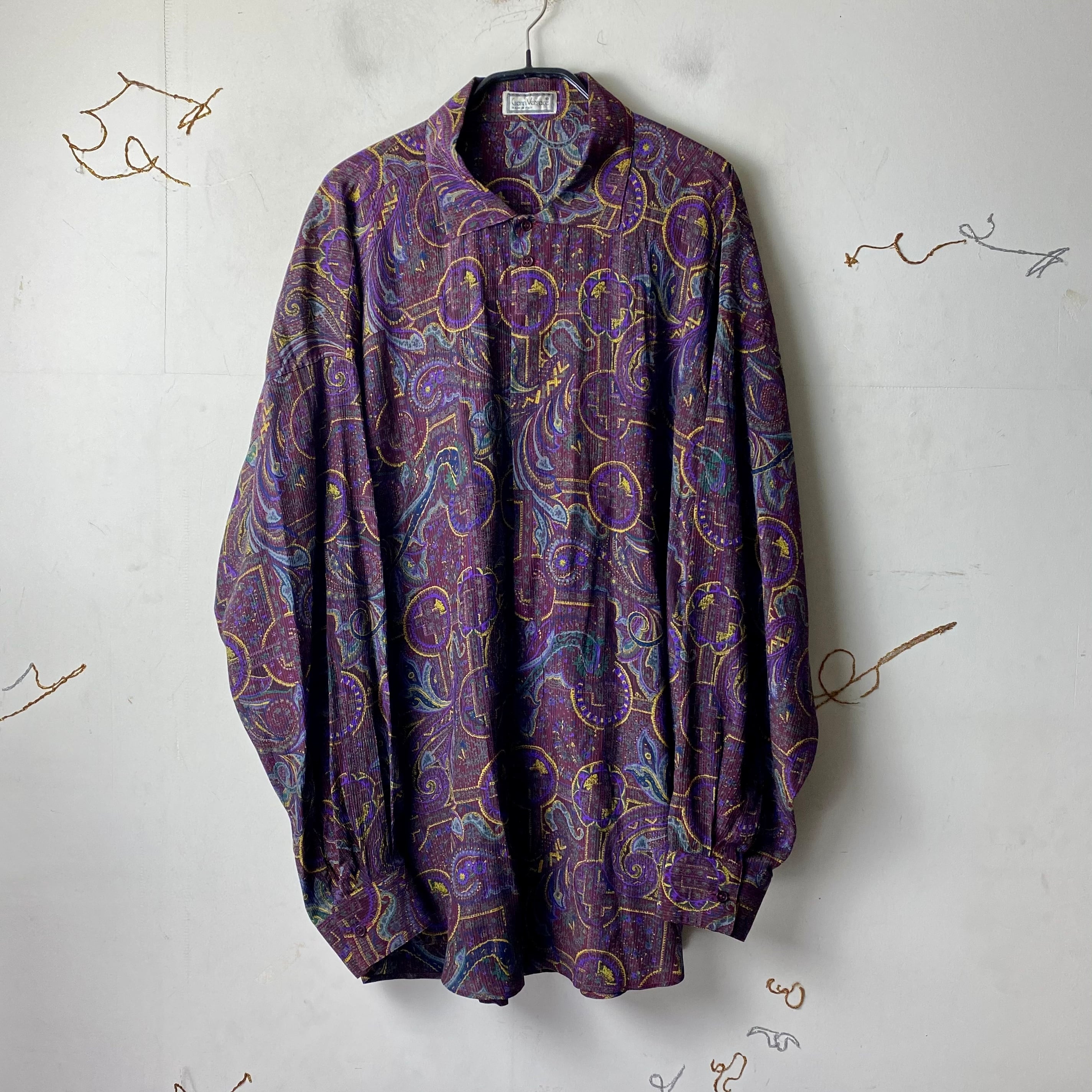 vintage 1980's GIANNI VERSACE paisley pattern silk shirt | NOIR ONLINE