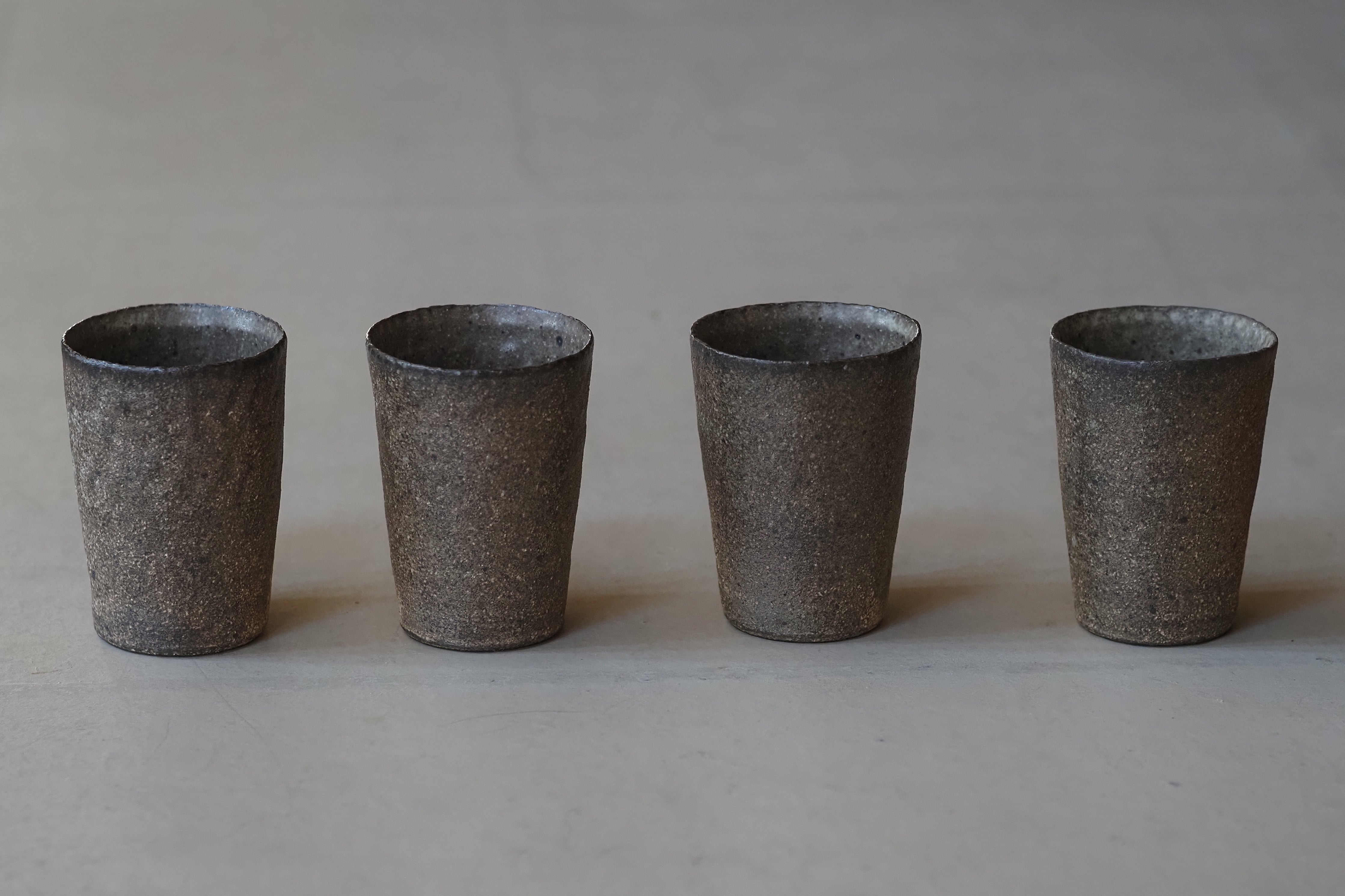 村上躍 3.白灰化粧ロングタンブラー | 陶屋なづな