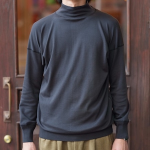 Olde Homesteader (オールドホームステッダー)"Mil Mock Neck Longsleeve / Interlock" -OLDE WORKER'S BLACK-