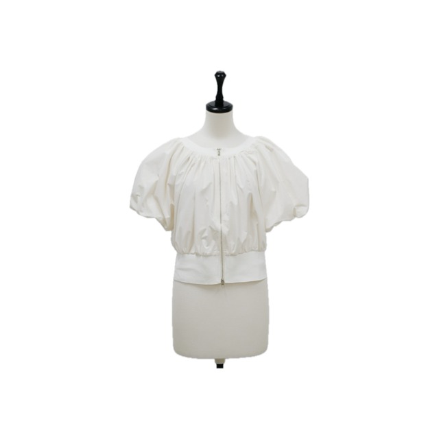 Gathered puff sleeve blouson