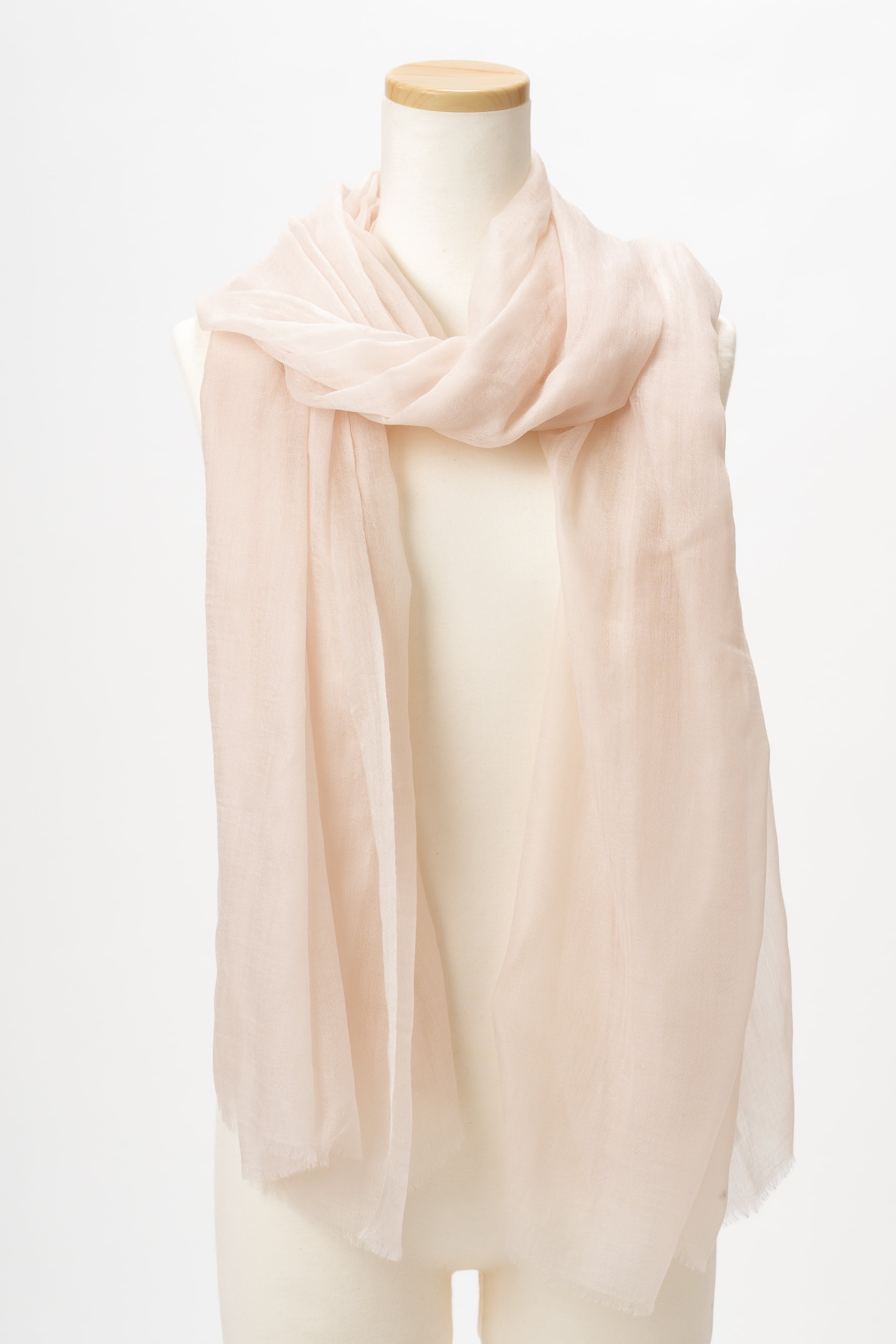 TANAKAKYU 田中久　カシミヤ ストール　大判　クリーム 無地｜単色 | カシミヤストール専門店 田中久｜カシミヤのある