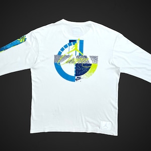 【NIKE UNION】JORDAN LONG SLEEVE  TEE ロンT ロングスリーブ Tシャツ 長袖 バックプリント 袖プリント バスケット L ナイキ ユニオン コラボ ジャンプマン ワンポイント NIKE AIR US古着