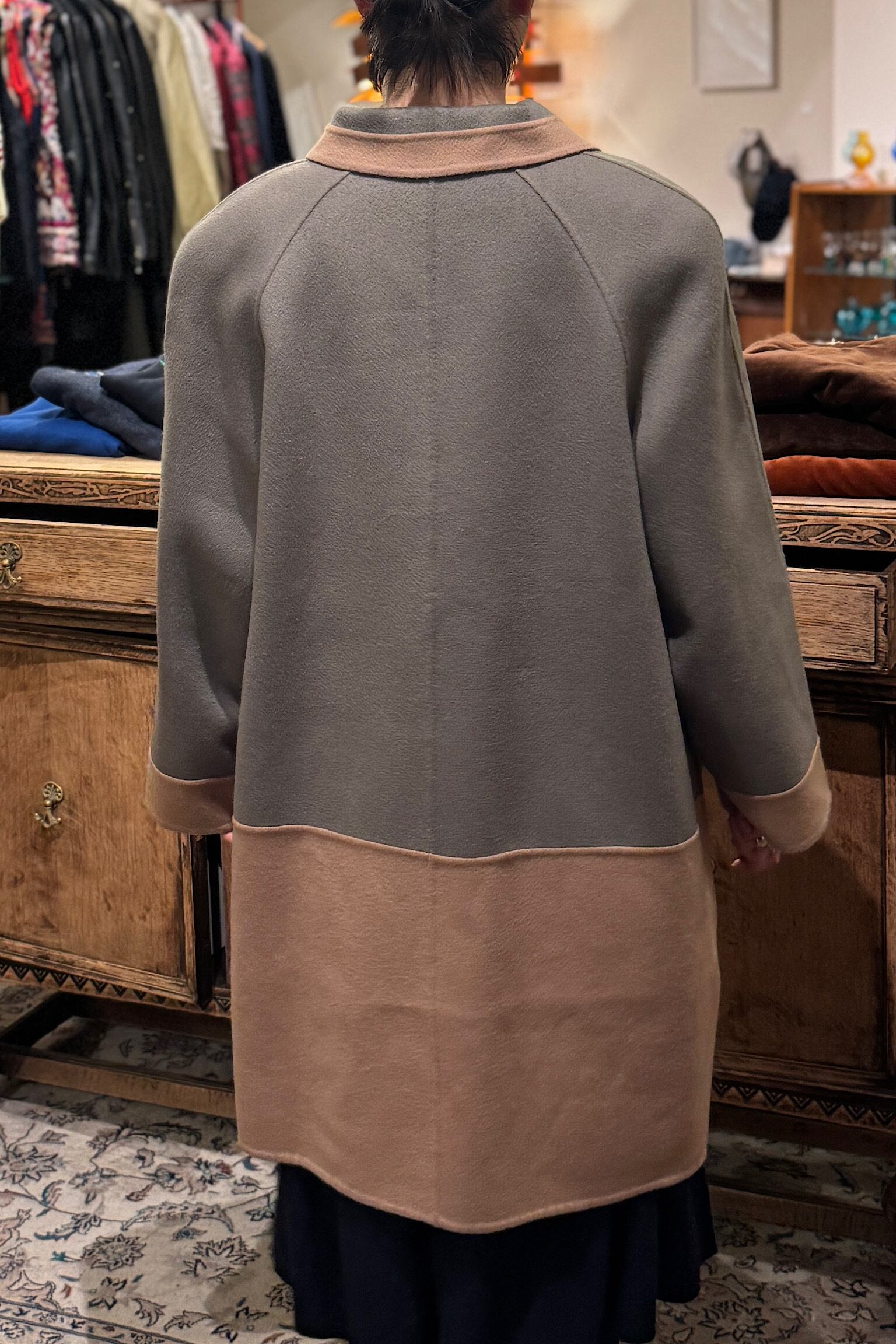 カシミアハンドメイドポンチョコート | DROOMTUIN_VINTAGE