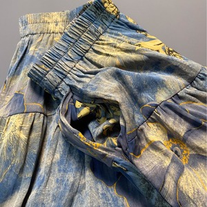 花柄プリーツAラインスカート W00982