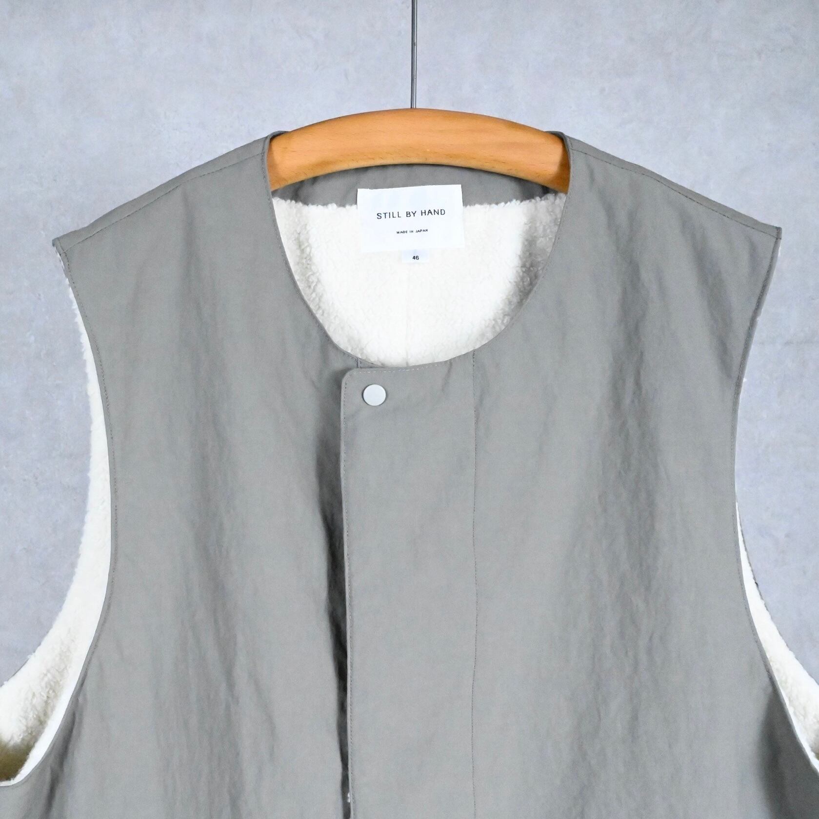 25AW》【STILL BY HAND】NYLON BOA VEST スティルバイハンド ナイロン