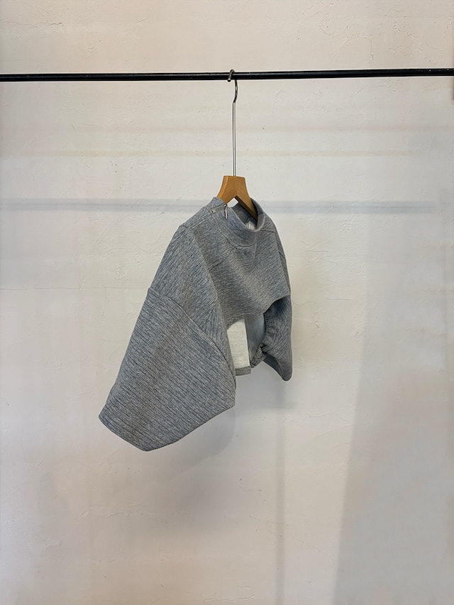 2way Border Bolero Top / GRAY