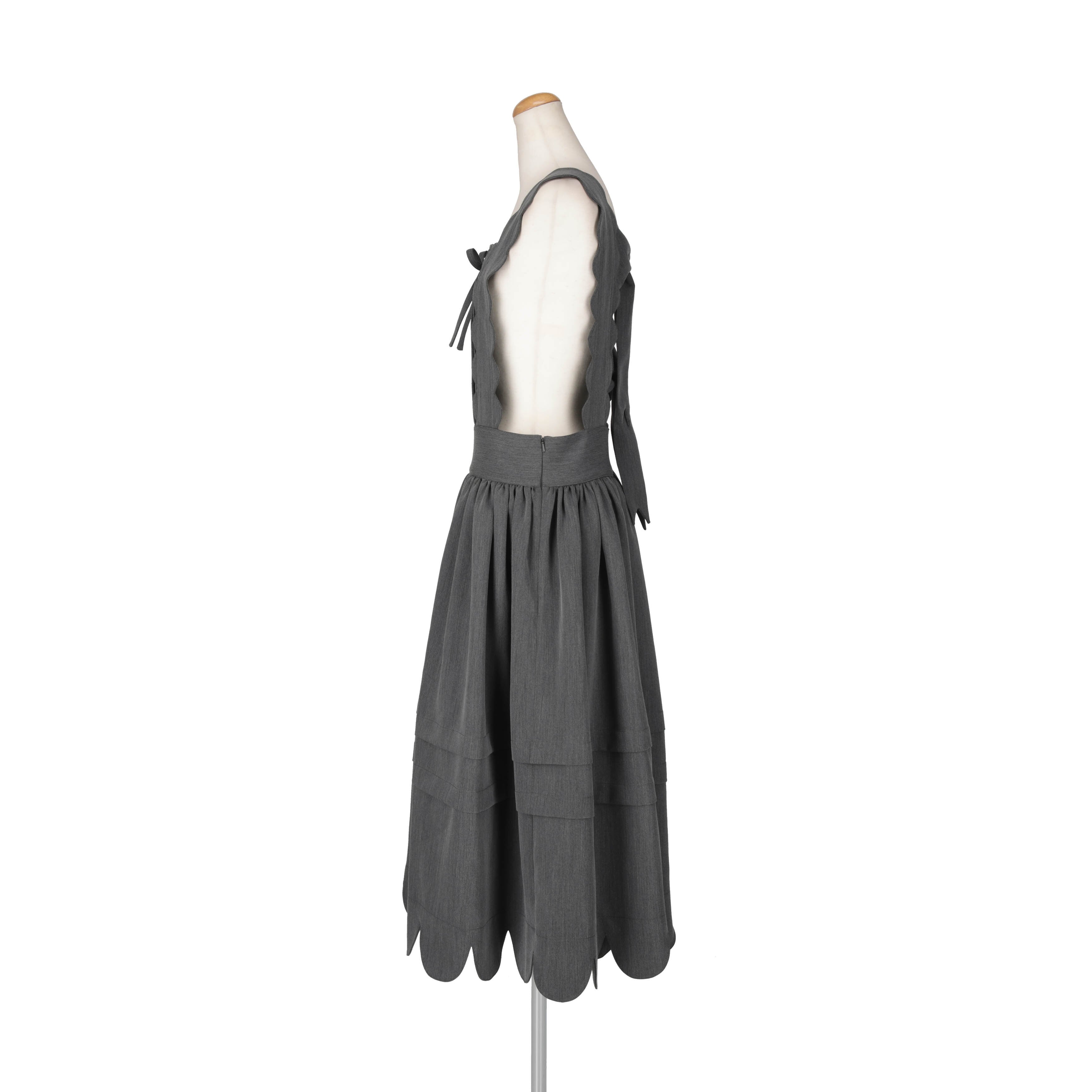スカラップジャンパースカート GRAY