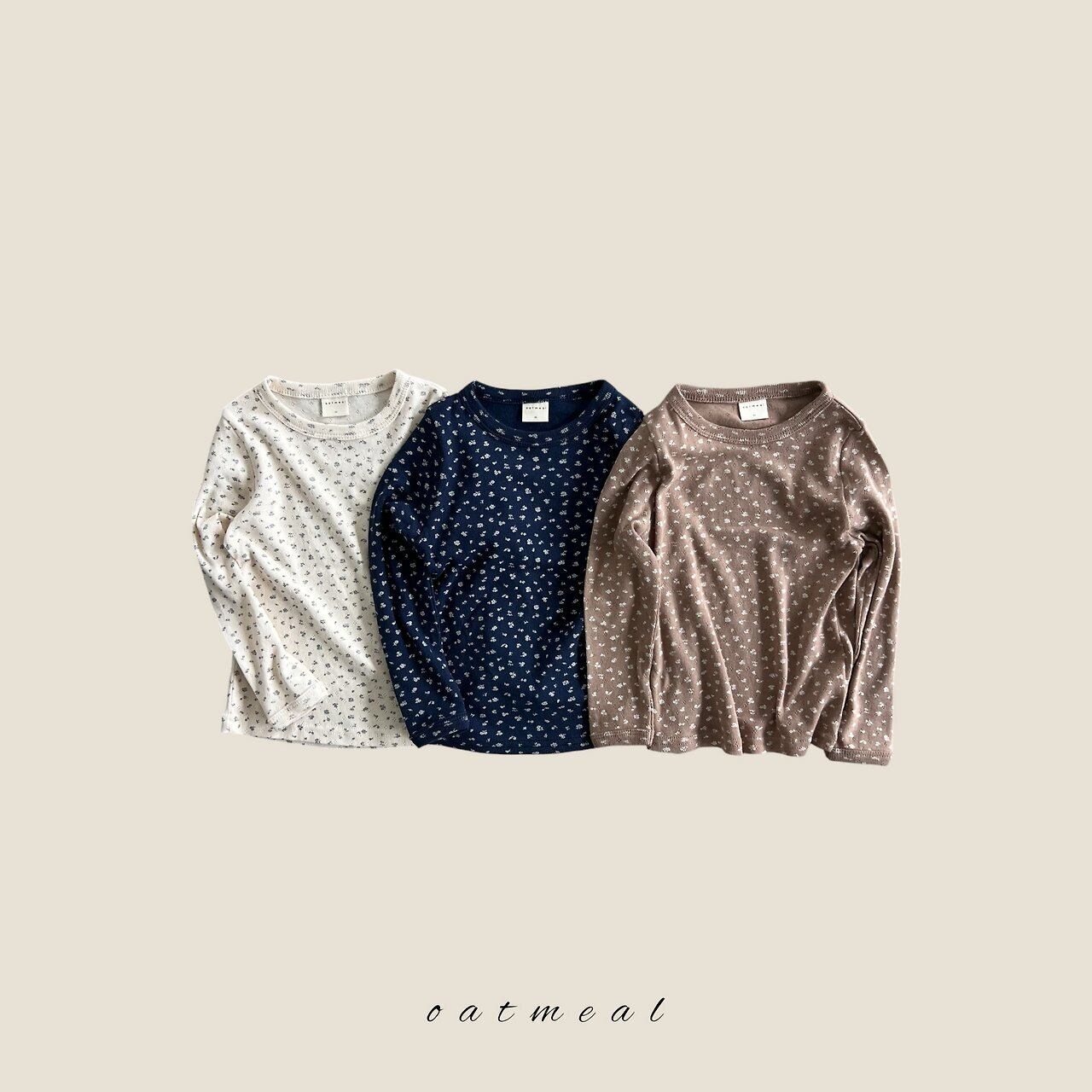 《予約》送料無料【oatmeal】Floral Slim Tee