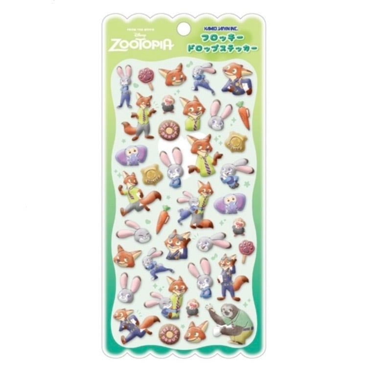 COTTON PUFFY フロッキードロップステッカー　まとめ売り フロッキードロップステッカー ズートピア | rocca rocco