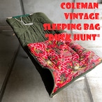 コールマン ビンテージ スリーピングバッグ ダックハント OD レッドフランネル 70年代 YKKジップ ポリエステル 美品 寝袋 シュラフ COLEMAN キャンプ D