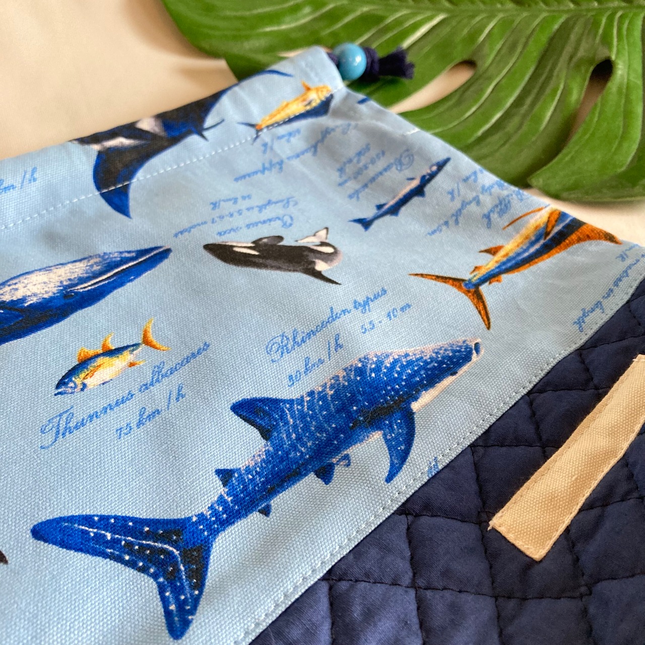 オーダーOK】入園入学ランチバッグお弁当入れ巾着☆47海の生き物水族館 