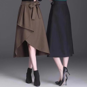 【送料無料】 ロングスカート 2色 秋 ミモレ アシンメトリー フレア Aライン ハイウエスト リボン かわいい 大人可愛い きれいめ シンプル カジュアル 大人 上品 おしゃれ お洒落 こなれ感 コンサバ系 ラフ 抜け感 モード系 エレガント レディライク 無地 20代 30代 40代 レディース 女性用 ママ服 オフィス ビジネス OL デート お出かけ お呼ばれ 休日 アウトドア お茶会 女子会 授業参観 誕生日会 着回し 普段使い ファッション コーデ スタイル 楽ちん 体型カバー 着痩せ 垢抜け