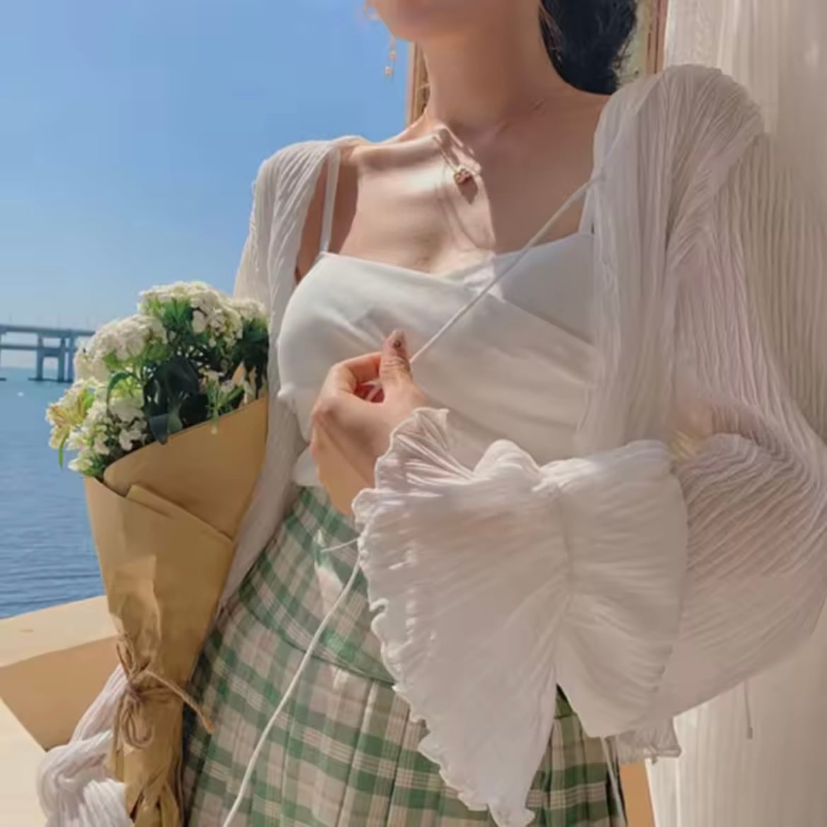 シフォンシアーカーディガン