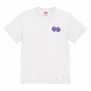 Draemkendam-5.6oz purples logo Tシャツ(白）