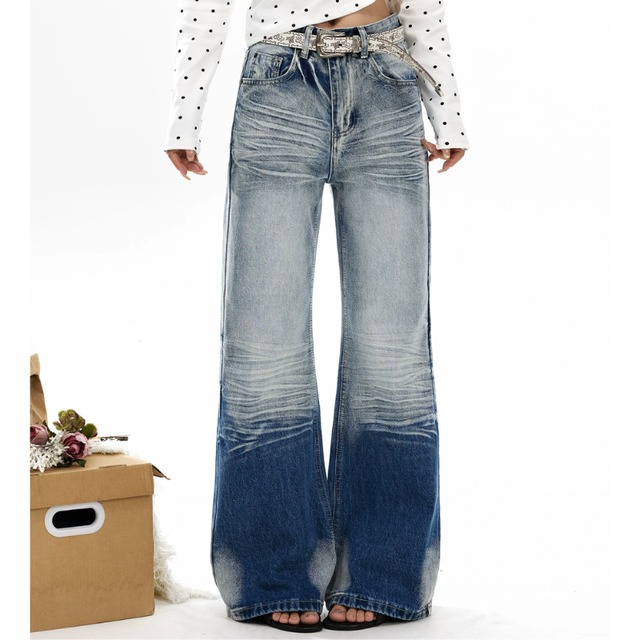 washed flare denim　ウォッシュドフレアデニム　J2127