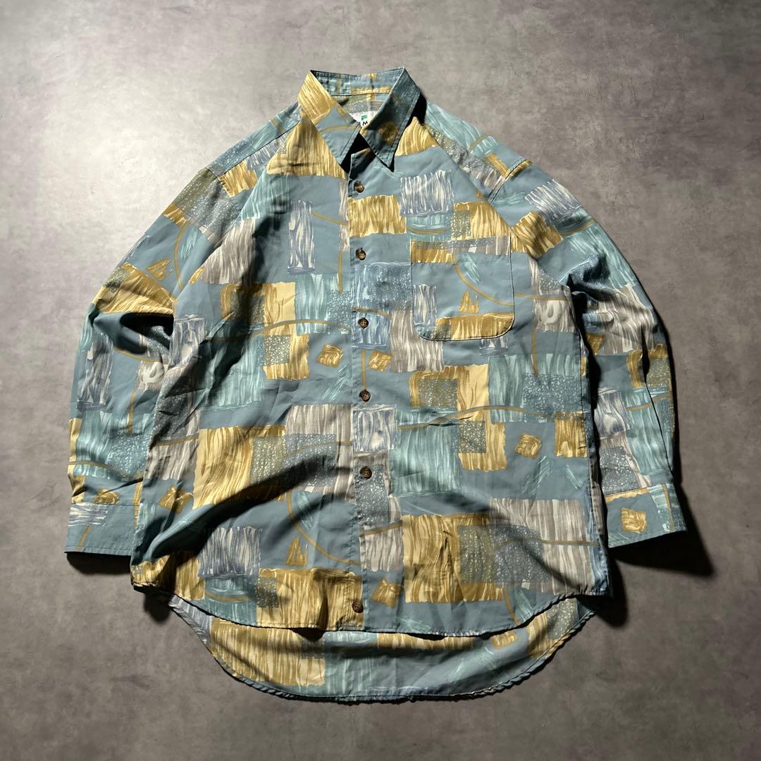 ヴィンテージ 総柄 ヨーロピアン アートパターン デザイン レトロ シャツ