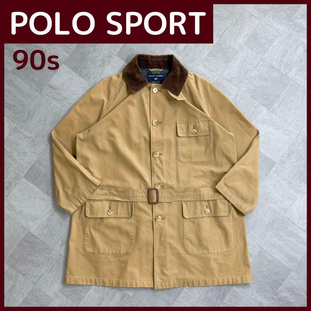 【極上デザイン】ポロスポーツ カバーオール 90s 襟切替 コーデュロイ 希少 極上デザイン】ポロスポーツ カバーオール 90s 襟切替 コーデュロイ 希少