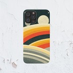 受注生産 iPhoneケース 虹色の惑星リング宇宙柄｜レトロ宇宙 RFSP053B