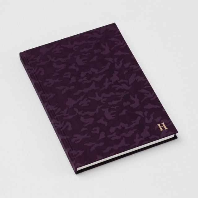 【HONcept】テキスタイルノート Micro Camouflage（迷彩） - Purple 06（パープル）ノート