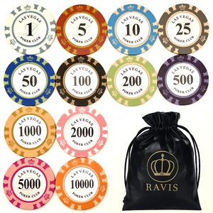 【努力特価】RAVIS ゴルフ マーカー ポーカー チップマーカー ラウンド用品 グランドゴルフ おしゃれ 革袋セット 12枚入り