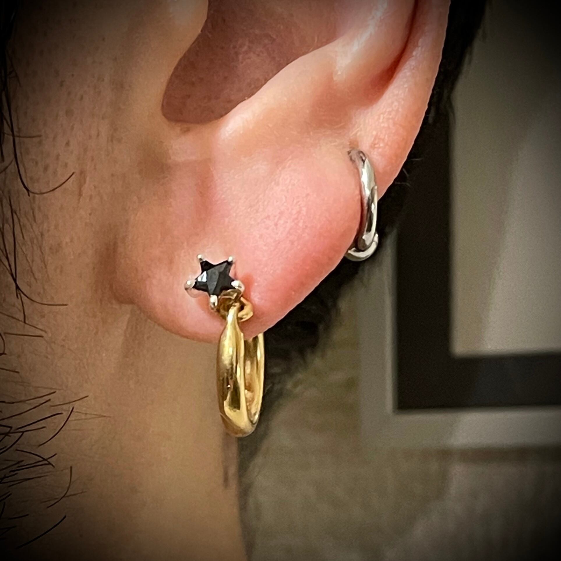 ［ジャック屋］ha|za|ma 惹きずり込まれる運命のピアス(ブラック) ジャック屋］ha|za|ma 惹きずり込まれる運命のピアス(ブラック