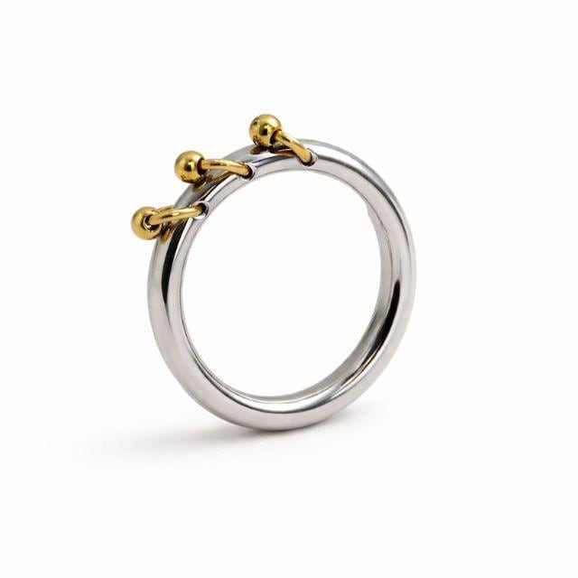 ステンレス 指輪 リングピアス チャーム ユニセックス デザインリング