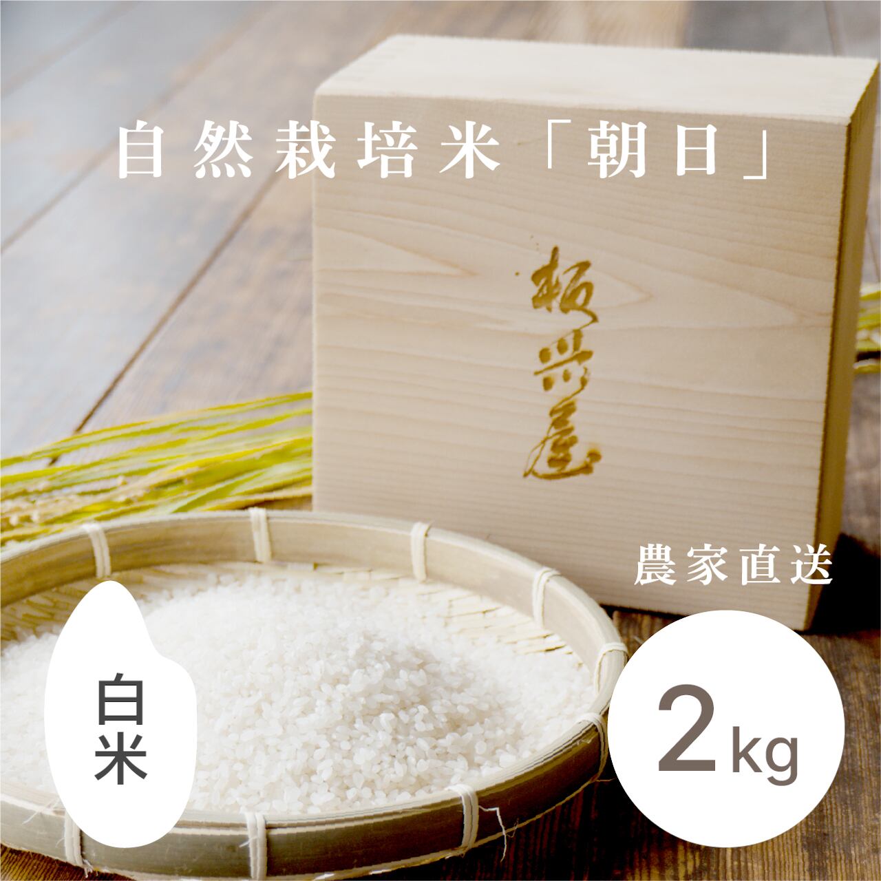 自然栽培米 「朝日」 5kg | 板米屋