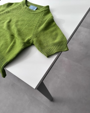 PRADA　CASHMERE SHORT SLEEVE KNIT TOP