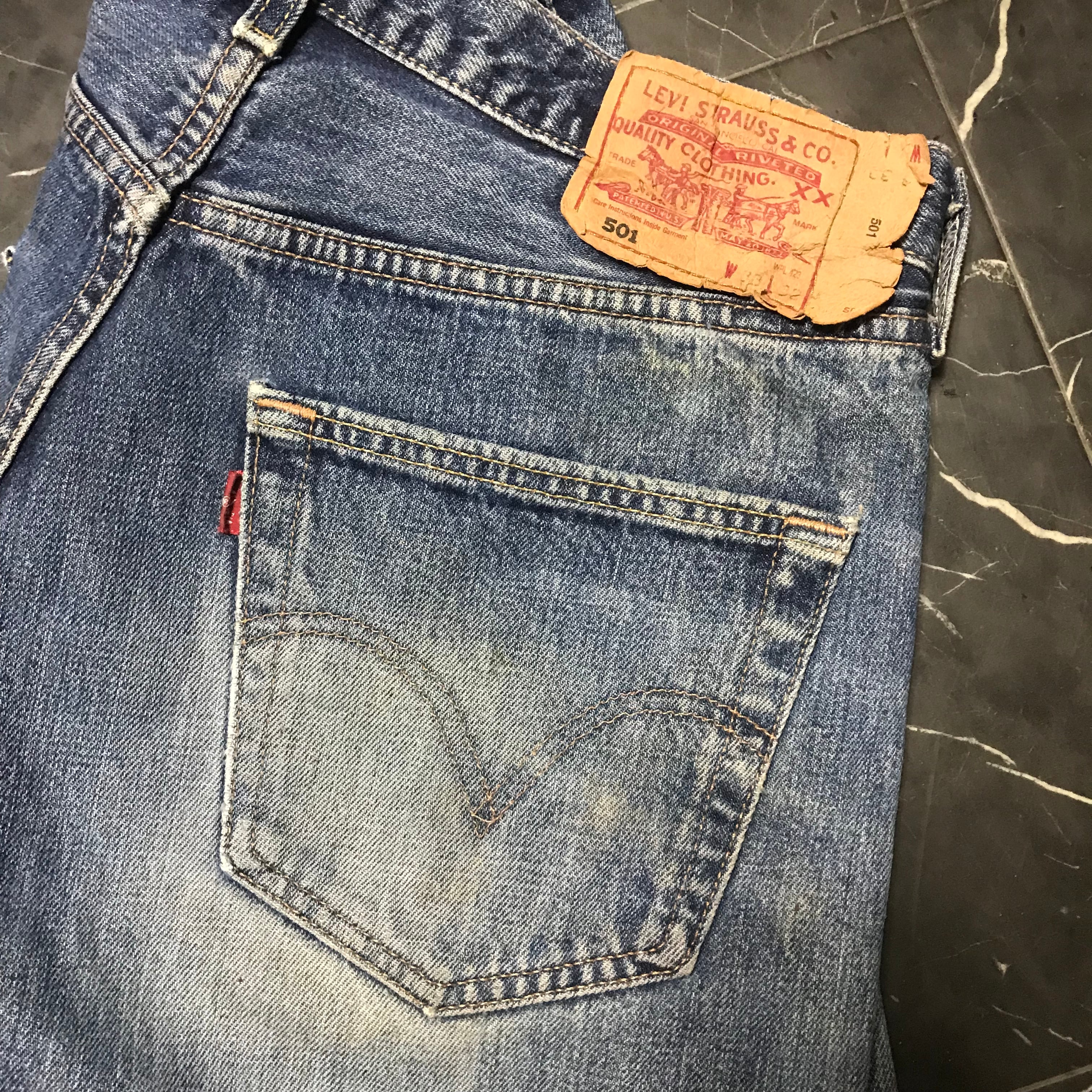 雰囲気抜群 スペイン製 00s リーバイス ユーロ LEVI'S 501 EURO ヨーロッパ デニムパンツ ジーンズ ジーパン ヴィンテージ 90s  W33 82cm