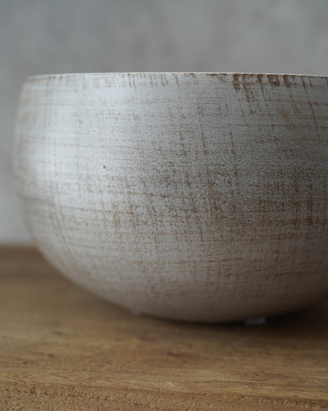 陶器植木鉢　ジュラグレイ　Φ18cm（底穴あり）