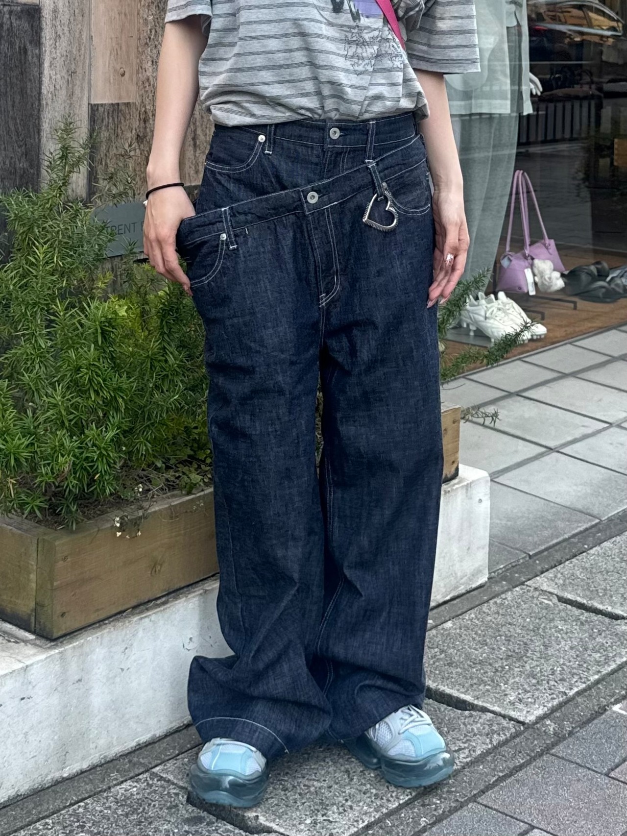 【26SS】HOUGA ホウガ / レイヤードデザインデニムパンツ / core pants - 1