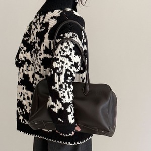 stand-collar knit cardigan　J00304