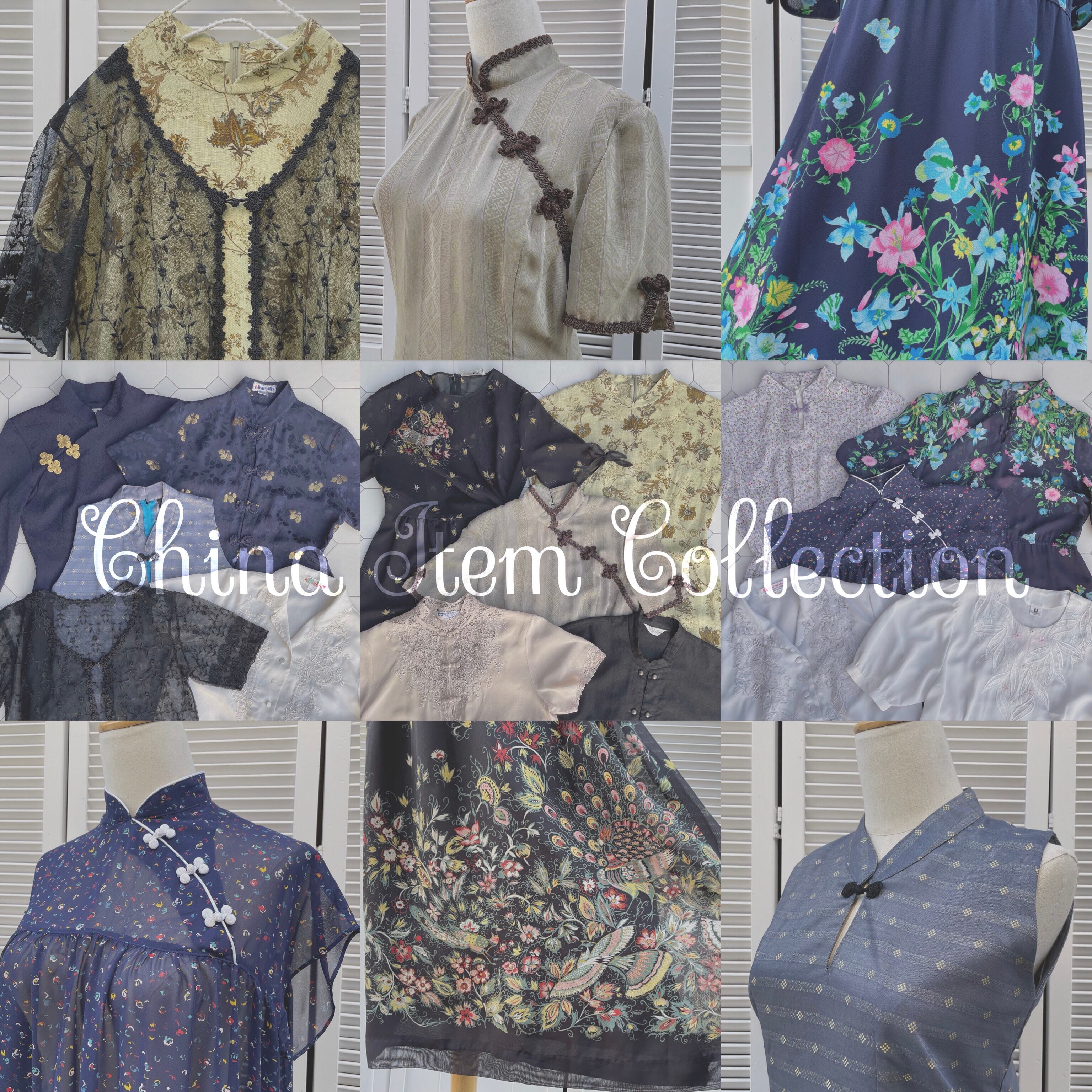 vintage チャイナ デザイン シアー シルク トップス vittoriosplayas.com