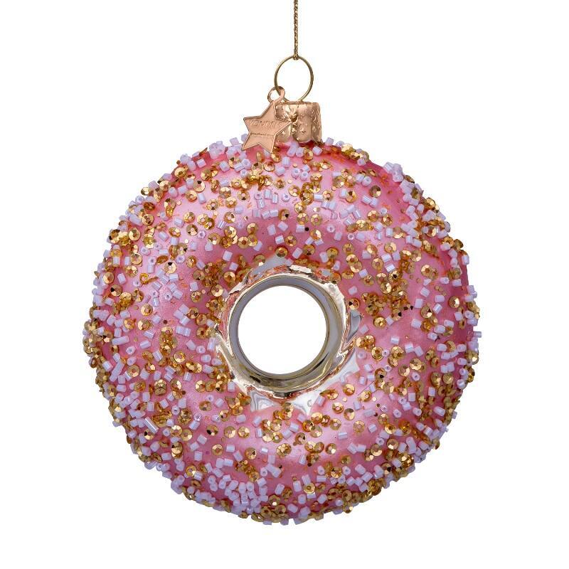 Vondels gold/pink donut w/decoration | RESONASON