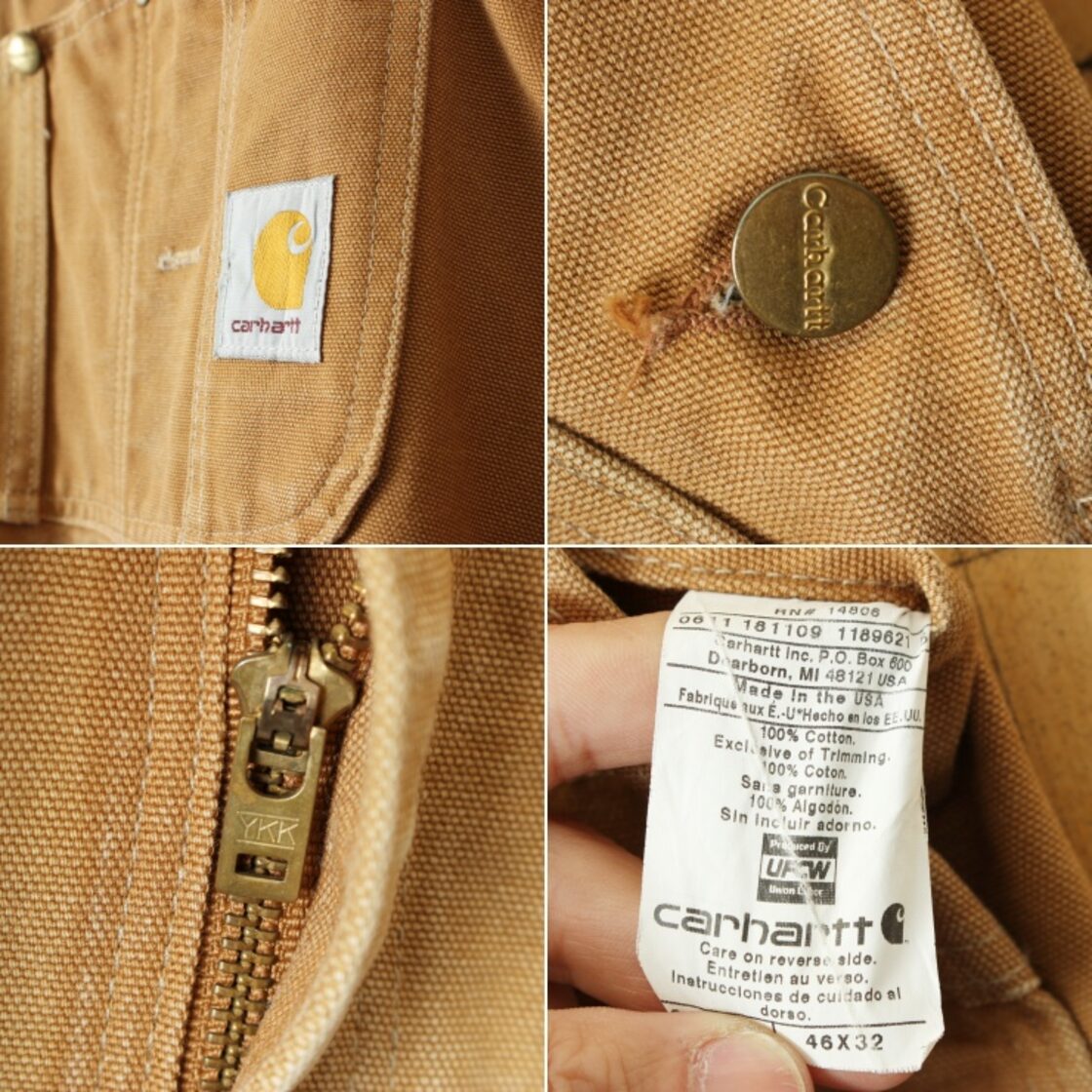 90s USA製 carhartt カーハート ダブルニー ダックオーバーオール 