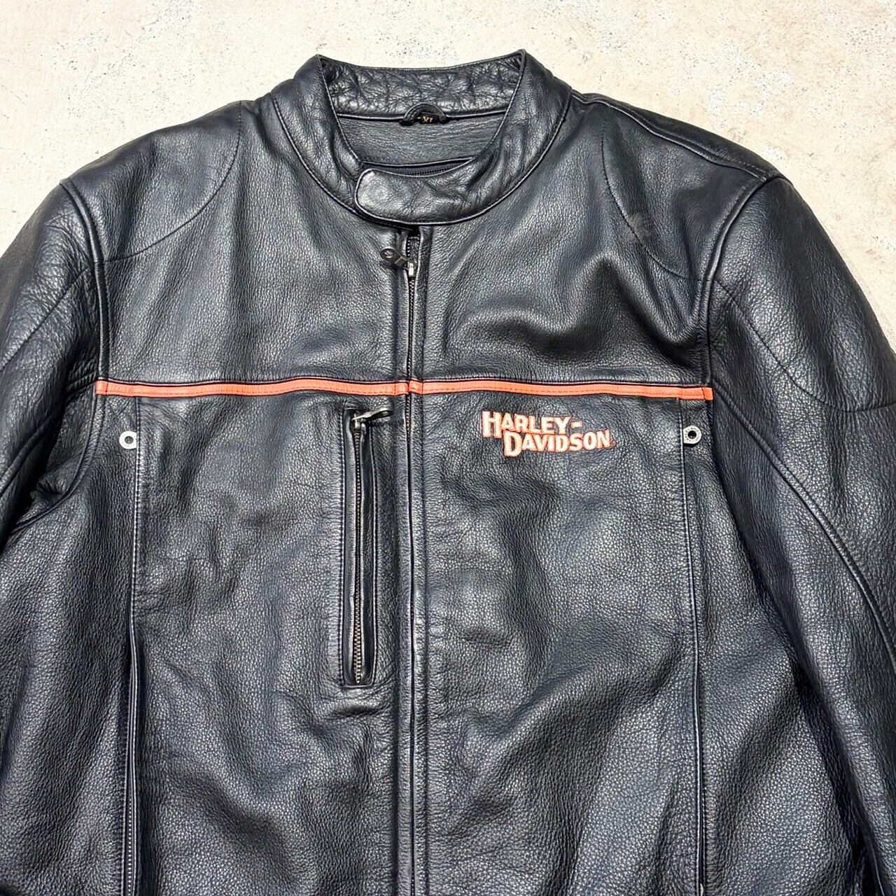 90's Leather Jacket “ Harley Davidson 1990-00s HARLEY-DAVIDSON LEATHER JACKET BLACK MOTORCYCLE