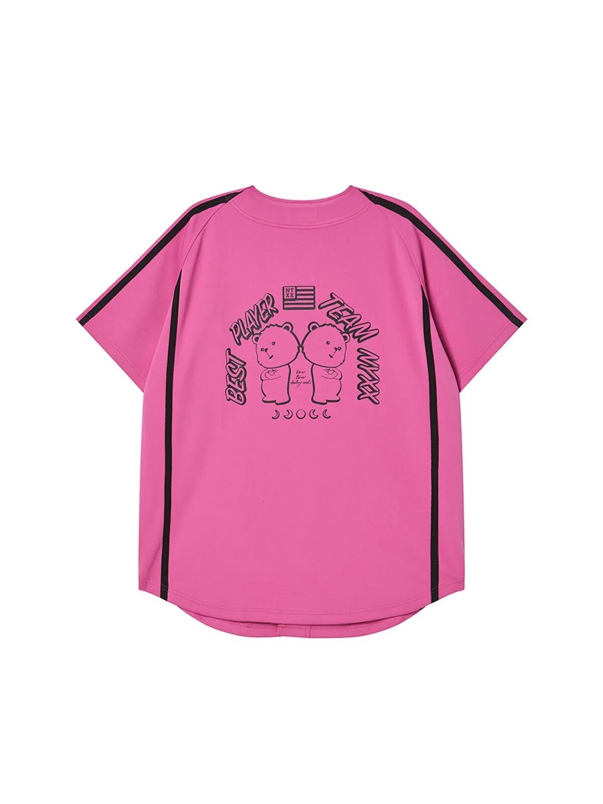 ☆BABYMONSTER アサ 着用！！【NYXX】TOUGH BEAR BASEBALL JESEY PINK