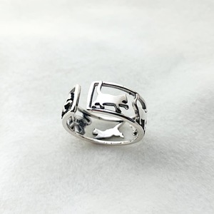 キャットロールシルエットフリーリング