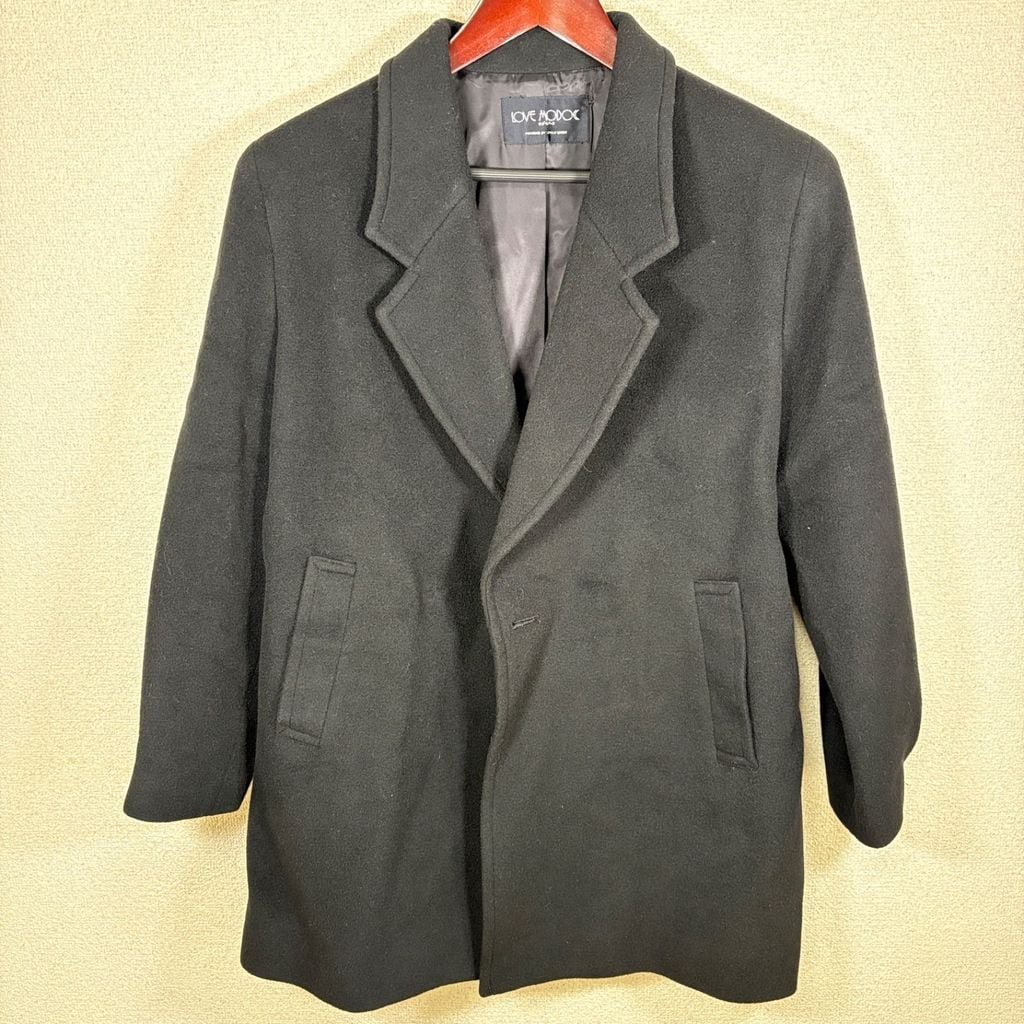 80s-90s MADE IN ENGLAND GLOVERALL / DUFFLE COAT CHARCOAL OLD