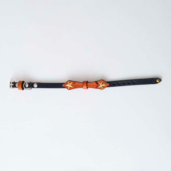 ロック☆リボンカラーB 12mm幅（首周り19～23cm）