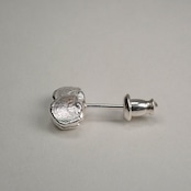 Sサイズ ウチワタケ シルバーピアス tree mushroom silver earrings S（片耳）