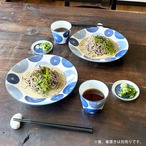 そば食器 古青藍 藍花 二人前 そば食器セット ざるそばセット そば 食器セット 麺皿 そば猪口 スノコ 各２