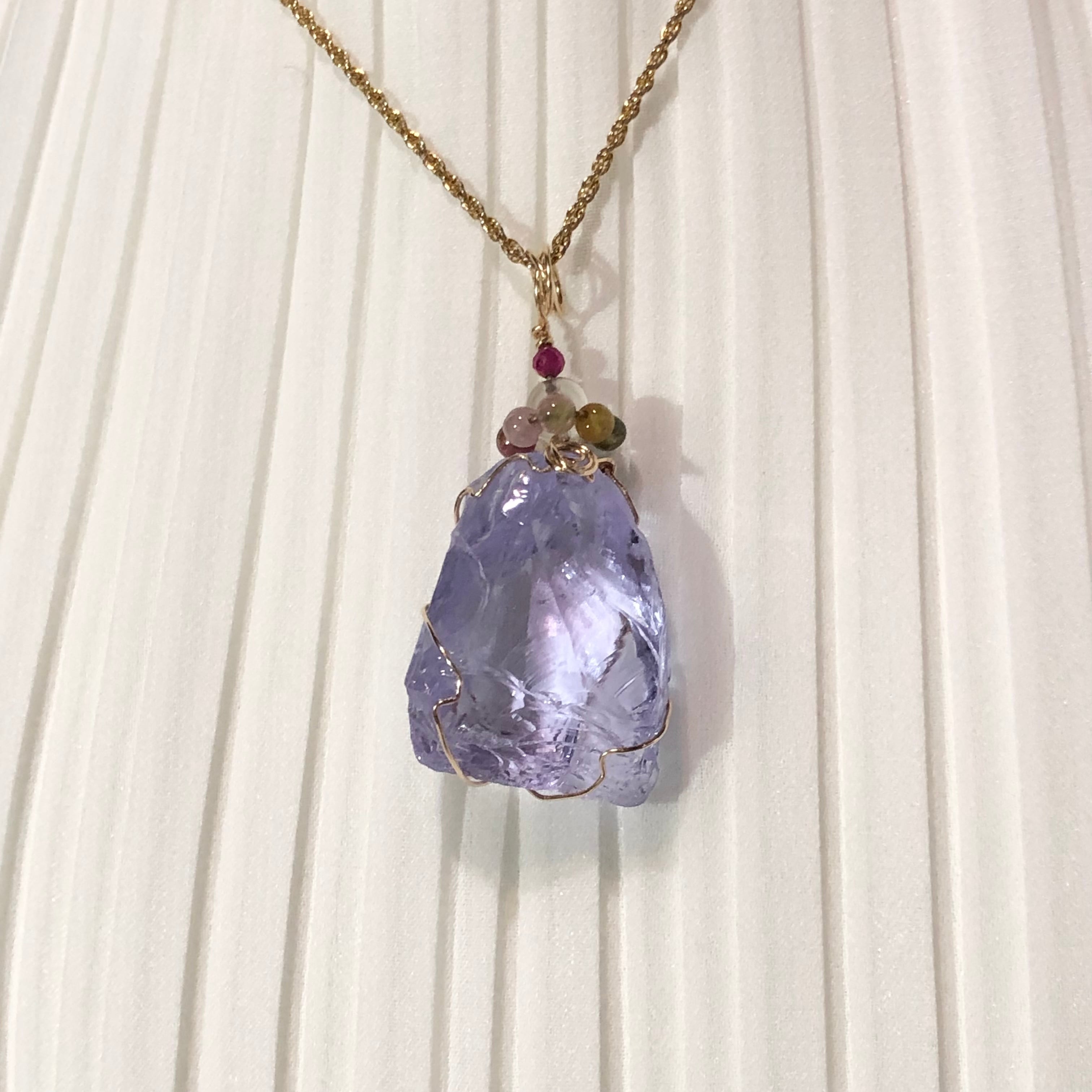 アンダラクリスタル☆バイオレットソヴェリンアメジスト原石14g