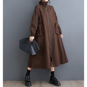 ジップ ポケット トレンチコート  60063