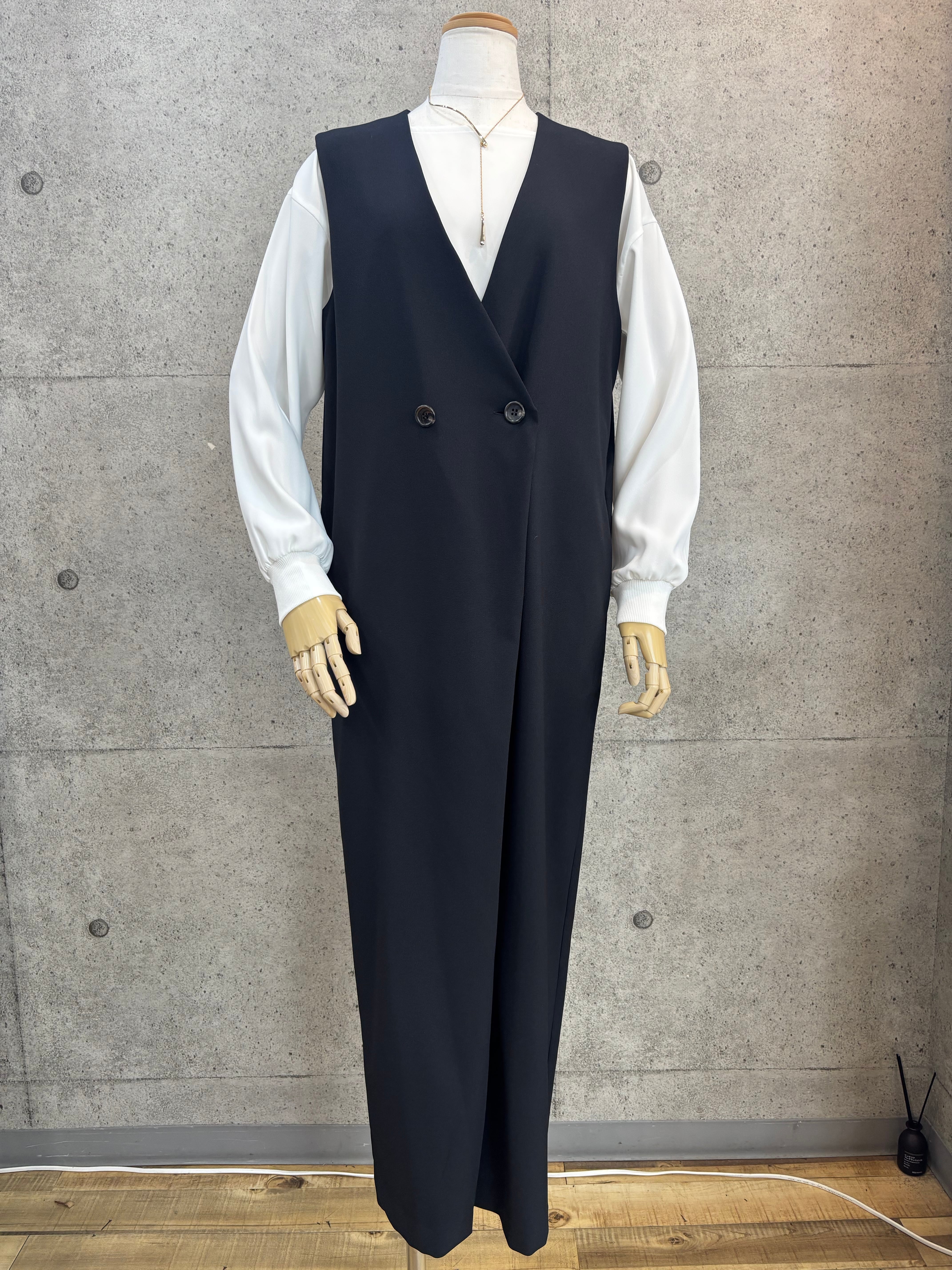 CLOCHE(クロッシェ) ダブルボタンラップサロペット 送料無料】CLOCHE(クロッシェ) ダブルボタンラップサロペット 手洗い