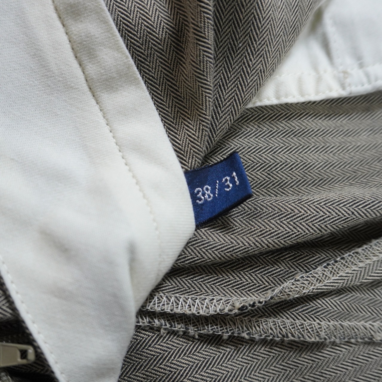 90s Polo by Ralph Lauren herringbone cotton TROUSERS W38L31 古着 - 11