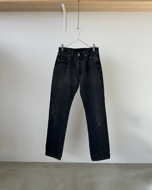 -Levi's- Vintage 90s W32L34 501 Black Denim Pants made in USA