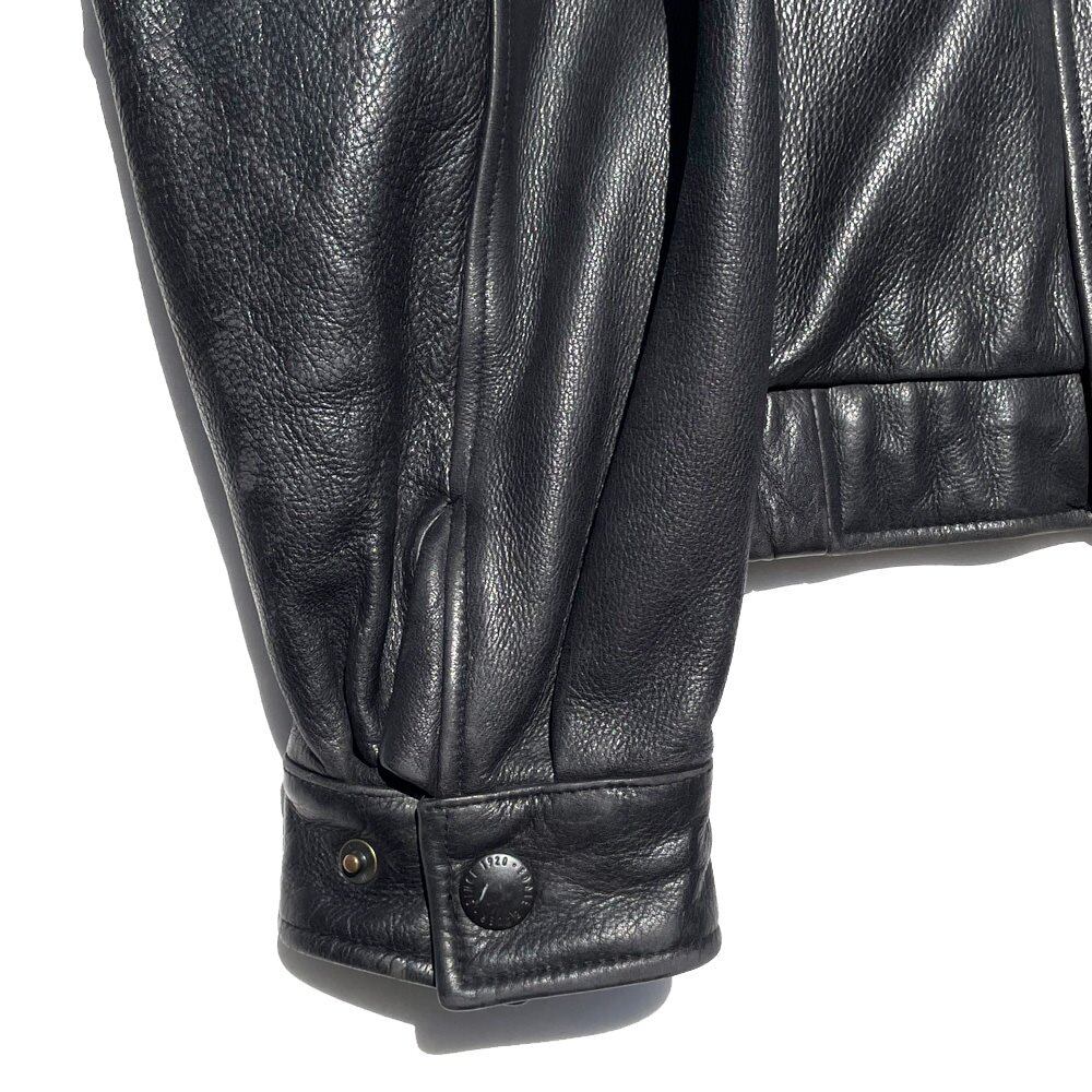 Eddie Bauer] Single Zip-up Leather Jacket [1990s] Vintage Single